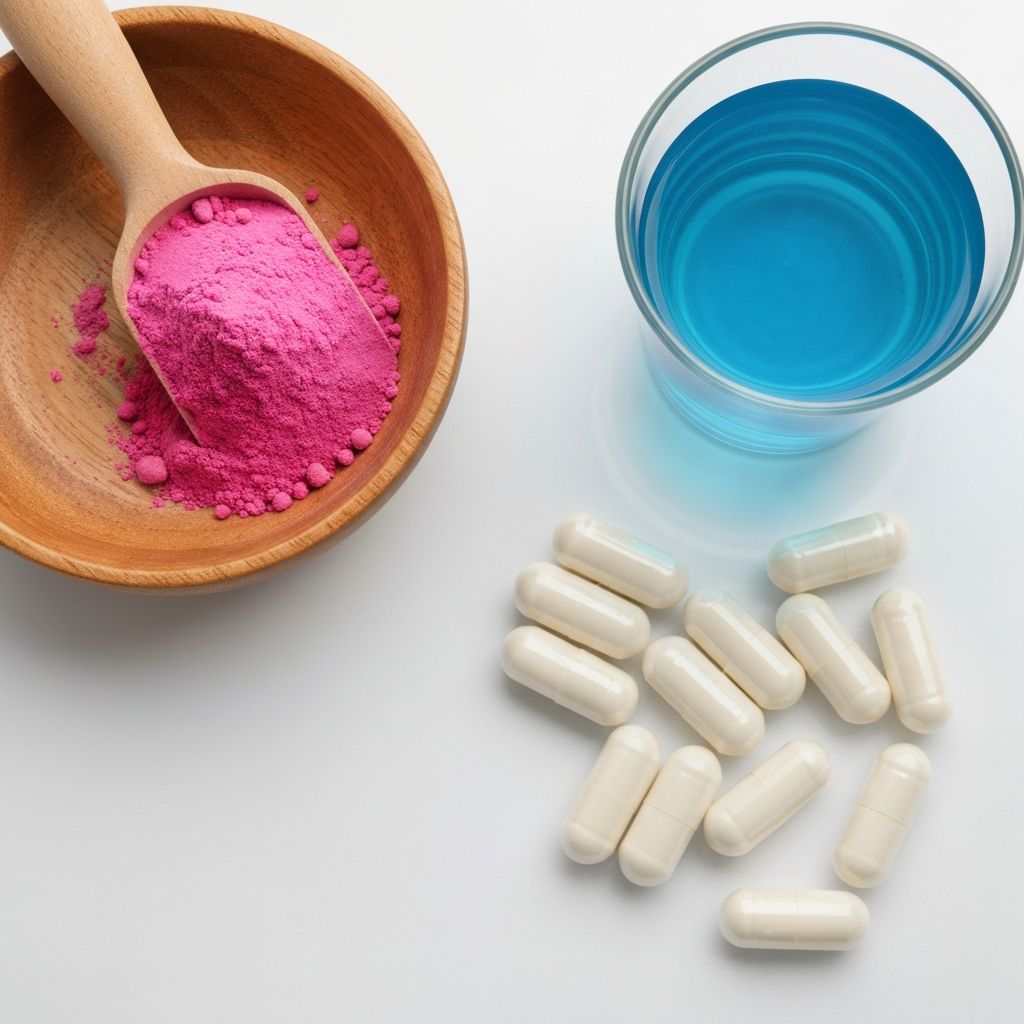 Različne oblike dodatkov - praški, kapsule in tekočine